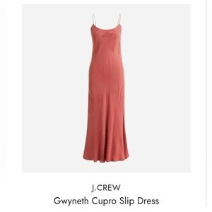 J. Crew Sleeveless Midi Dress in Rust - Gwenyth Cupro Slip Dress